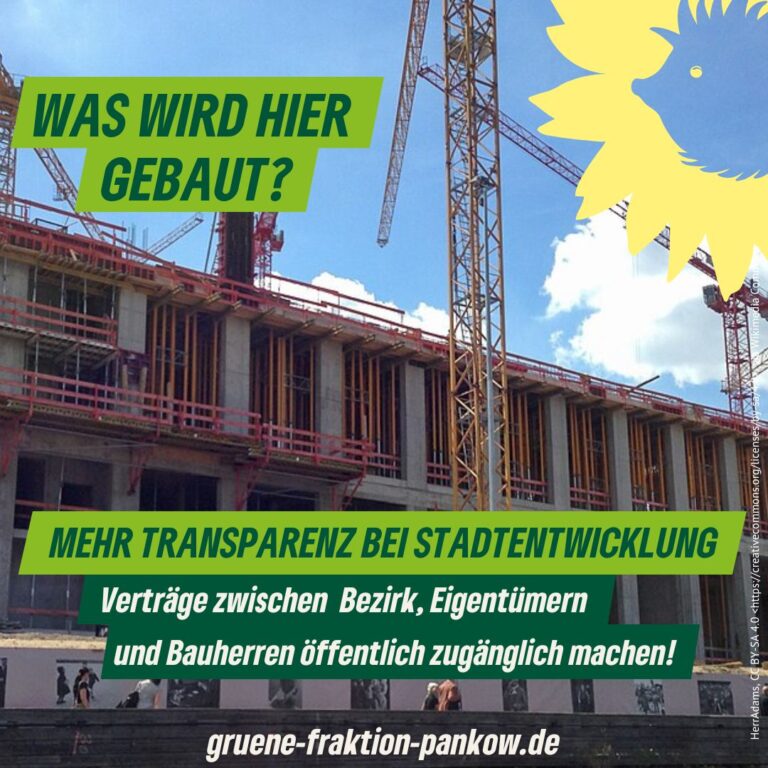 Grüne fordern mehr Transparenz in der Stadtentwicklung